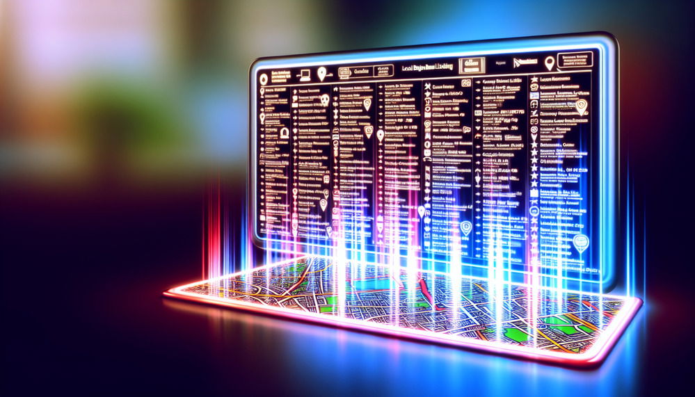 A screen with local SEO on it