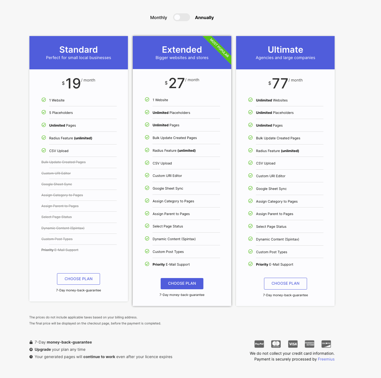 LPagery Page Generator Pro Pricing